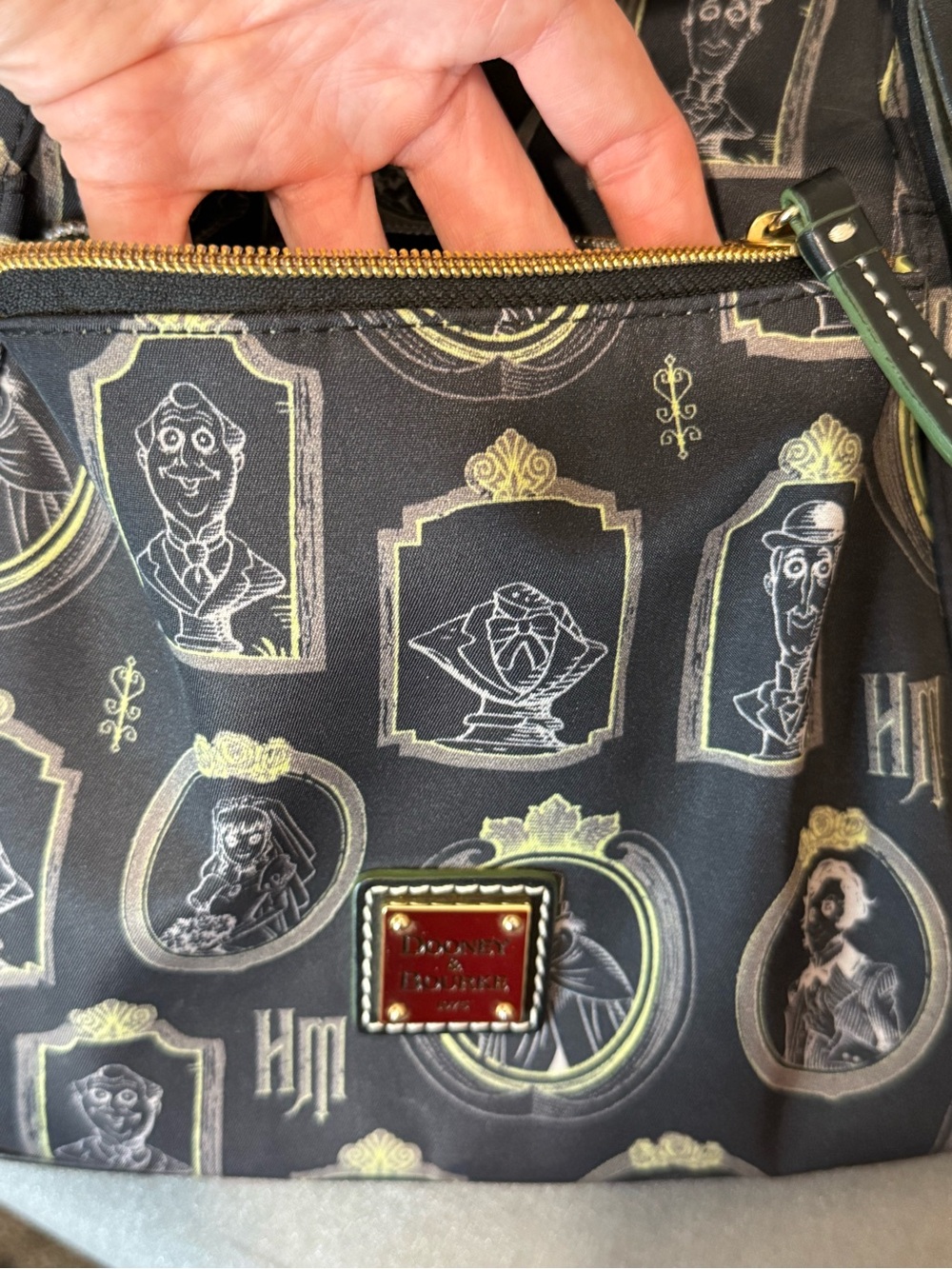 Dooney & Bourke Black Haunted Portraits Backpack - Picture 6 of 12